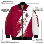 boston college eagles ripped bolt maroon white bomber jacket best selling