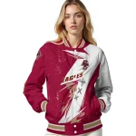 boston college eagles ripped bolt maroon white varsity jacket best selling
