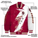 boston college eagles ripped bolt maroon white varsity jacket best selling