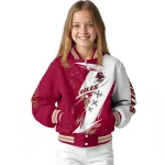 boston college eagles ripped bolt maroon white varsity jacket best selling