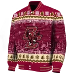 boston college eagles snowy pines maroon varsity jacket best selling