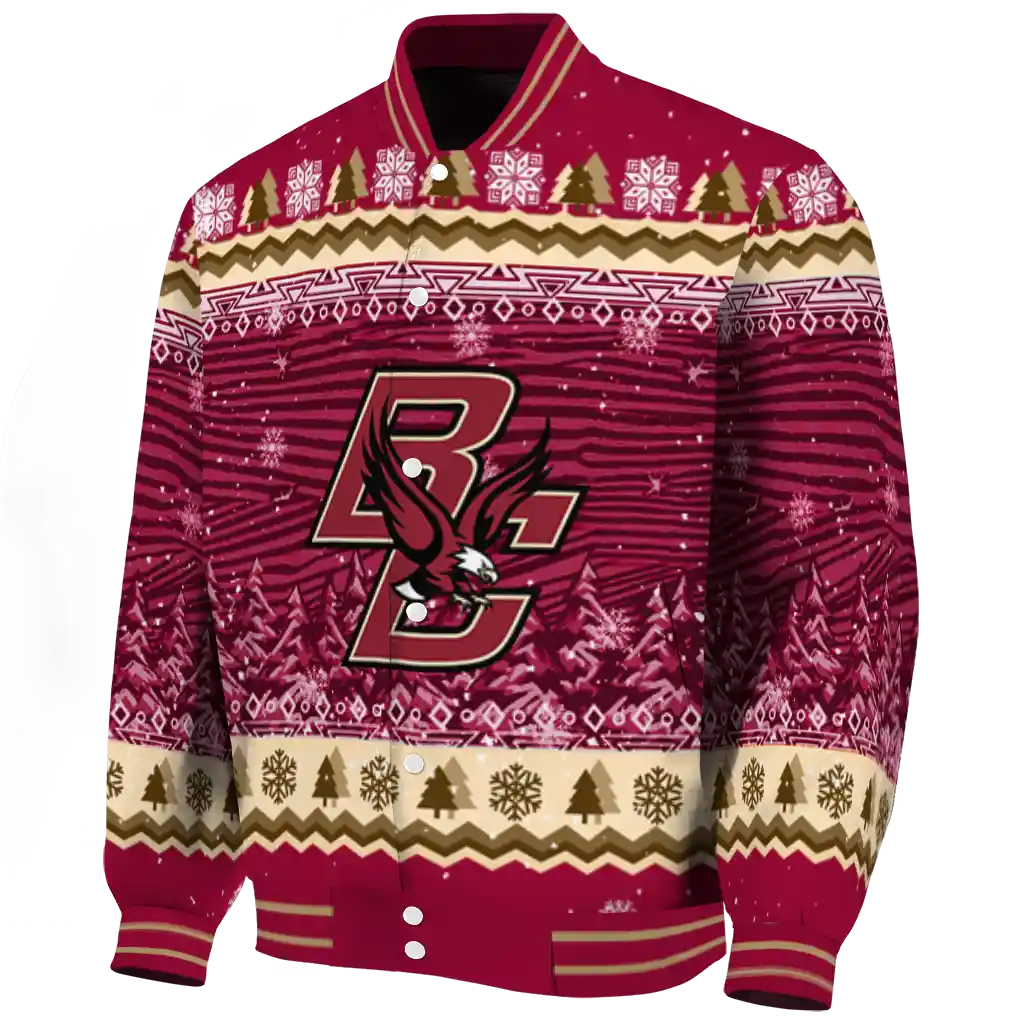 boston college eagles snowy pines maroon varsity jacket best selling boston college eagles snowy pines maroon varsity jacket best selling