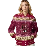 boston college eagles snowy pines maroon varsity jacket best selling