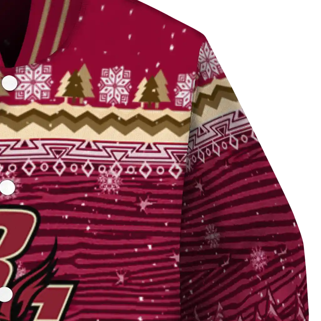 boston college eagles snowy pines maroon varsity jacket premium grade boston college eagles snowy pines maroon varsity jacket premium grade