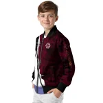 boston college eagles torn texture print maroon black bomber jacket best selling
