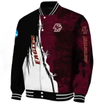 boston college eagles torn texture print maroon black varsity jacket best selling