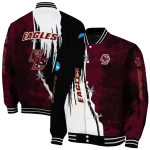 boston college eagles torn texture print maroon black varsity jacket best selling