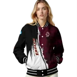 boston college eagles torn texture print maroon black varsity jacket best selling