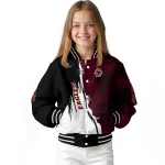 boston college eagles torn texture print maroon black varsity jacket best selling