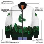 boston red sox four leaf icon white green bomber jacket best selling