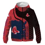 boston red sox hex splash red black windbreaker jacket best selling