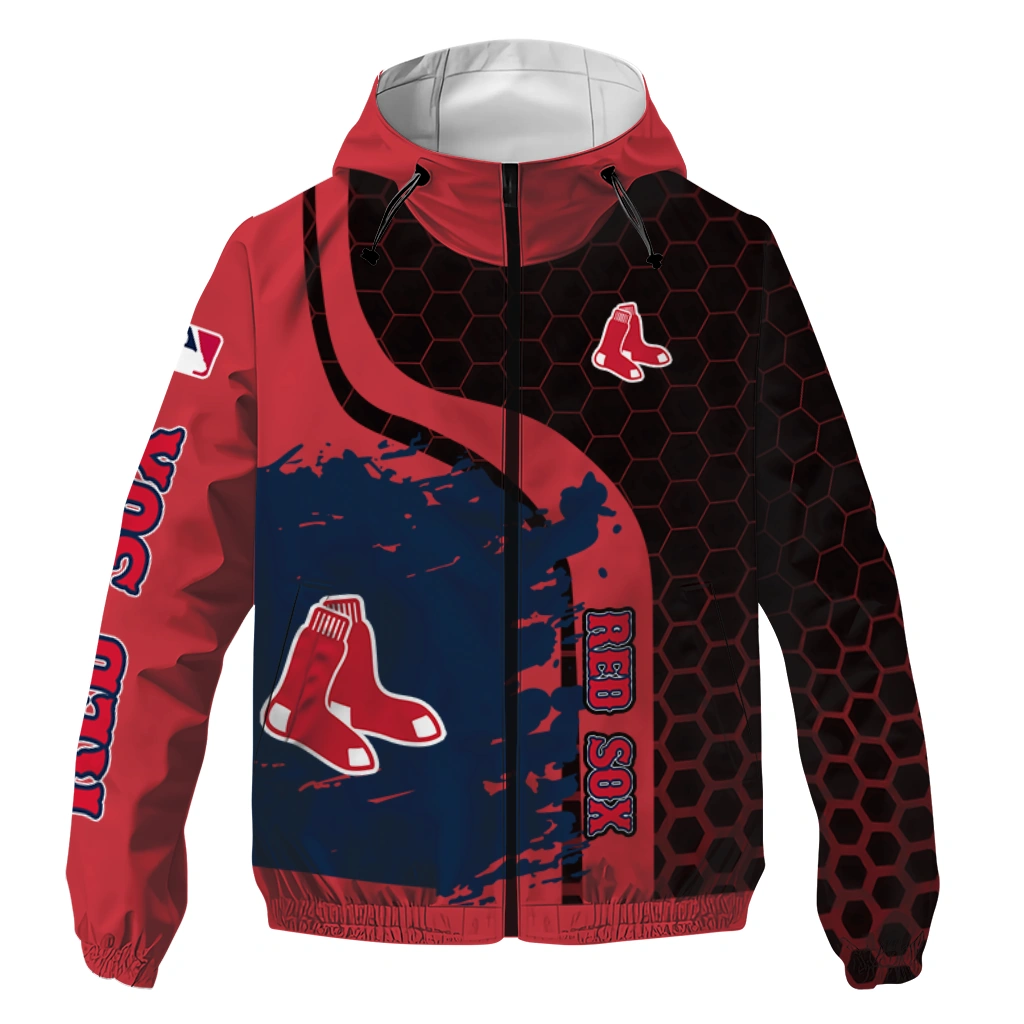 boston red sox hex splash red black windbreaker jacket best selling boston red sox hex splash red black windbreaker jacket best selling