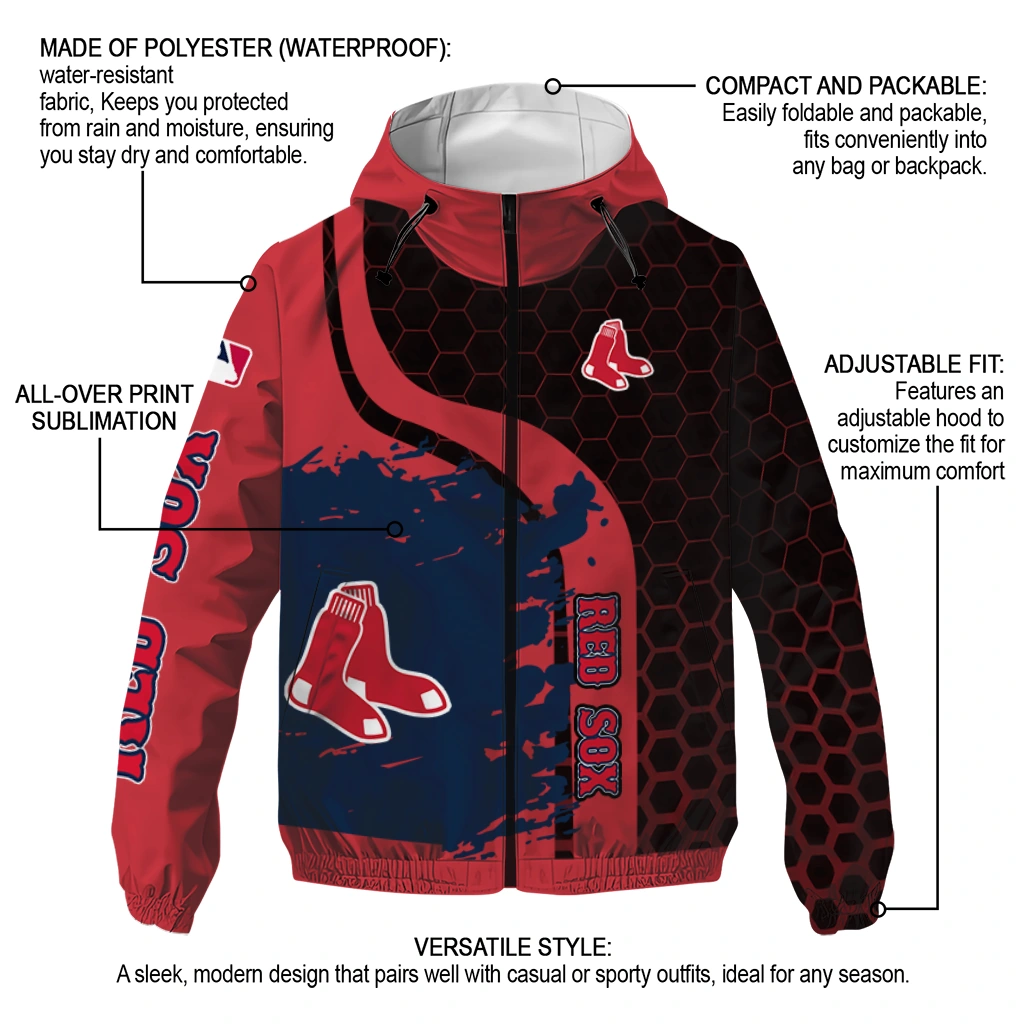 boston red sox hex splash red black windbreaker jacket new arrival boston red sox hex splash red black windbreaker jacket new arrival
