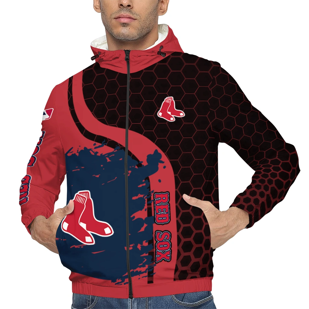 boston red sox hex splash red black windbreaker jacket top rated boston red sox hex splash red black windbreaker jacket top rated