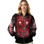 boston red sox inferno skull red black bomber jacket best selling
