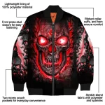 boston red sox inferno skull red black bomber jacket best selling