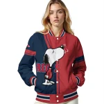boston red sox snoopy attitude red varsity jacket best selling