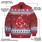 boston red sox snowy pines red varsity jacket best selling