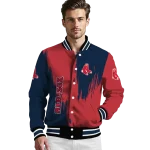 boston red sox urban mark red varsity jacket best selling