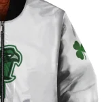 bowling green falcons clovers pattern white green bomber jacket best selling