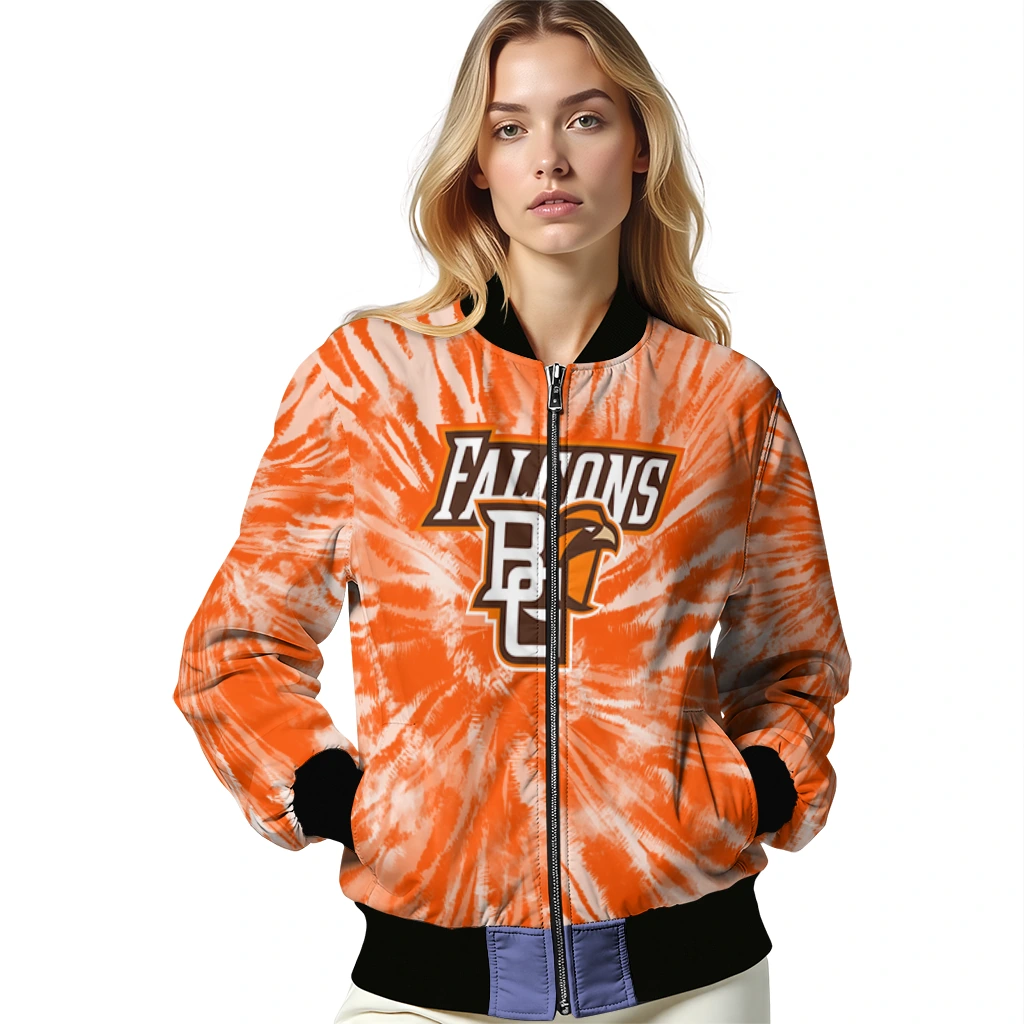 bowling green falcons dynamic rings orange bomber jacket latest model bowling green falcons dynamic rings orange bomber jacket latest model