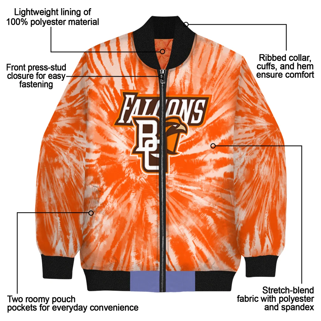 bowling green falcons dynamic rings orange bomber jacket new arrival bowling green falcons dynamic rings orange bomber jacket new arrival