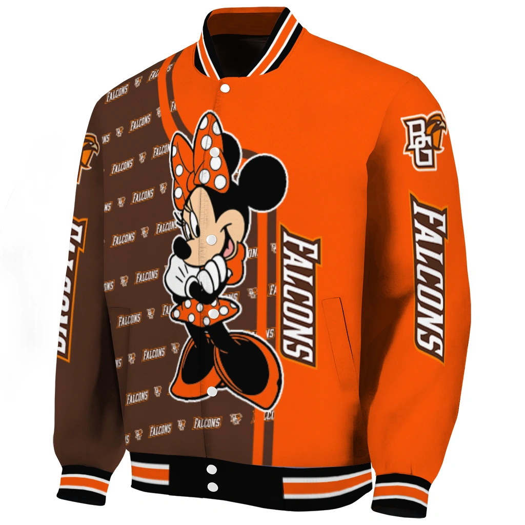 bowling green falcons minnie mouse orange varsity jacket best selling bowling green falcons minnie mouse orange varsity jacket best selling