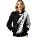 brooklyn nets ripped bolt black white bomber jacket best selling