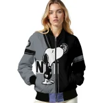 brooklyn nets snoopy attitude black bomber jacket best selling