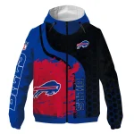 buffalo bills hexagon paint blue black windbreaker jacket best selling