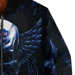 buffalo bills skull bite blue black bomber jacket best selling