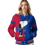 buffalo bills snoopy attitude blue varsity jacket best selling