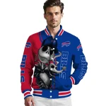 buffalo bills spooky grin blue varsity jacket best selling