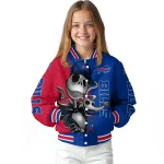 buffalo bills spooky grin blue varsity jacket best selling