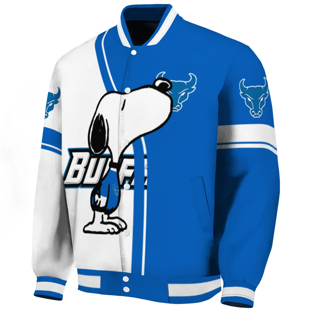 buffalo bulls snoopy attitude royal blue varsity jacket best selling buffalo bulls snoopy attitude royal blue varsity jacket best selling