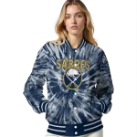 buffalo sabres dynamic rings navy blue varsity jacket best selling