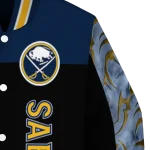 buffalo sabres fire skull navy blue black varsity jacket best selling