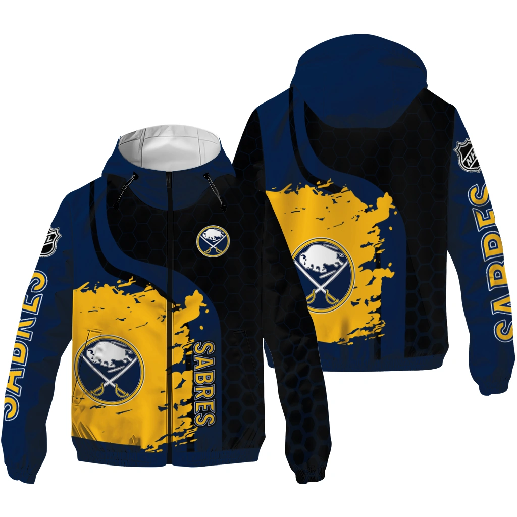 buffalo sabres hex grid texture navy blue black windbreaker jacket high quality buffalo sabres hex grid texture navy blue black windbreaker jacket high quality