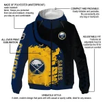 buffalo sabres hex grid texture navy blue black windbreaker jacket best selling