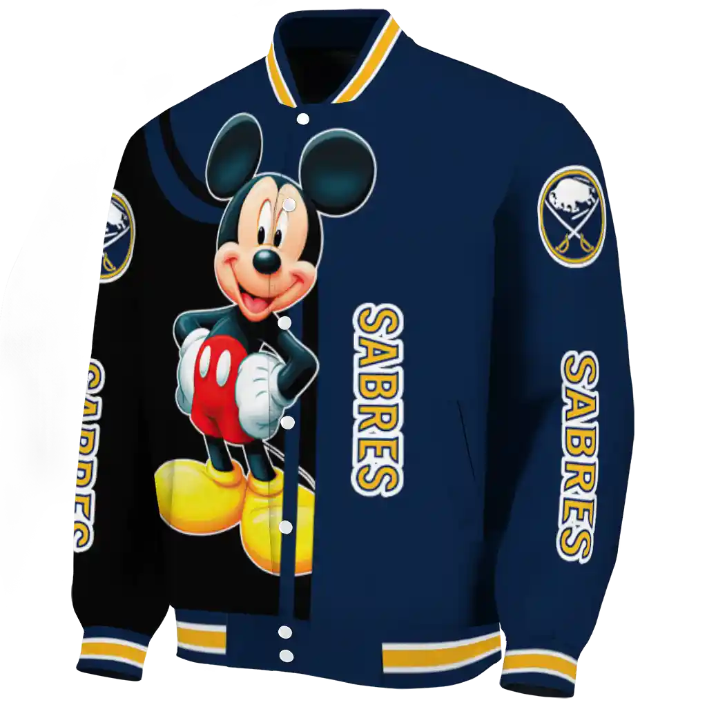 buffalo sabres mickey mouse navy blue varsity jacket best selling buffalo sabres mickey mouse navy blue varsity jacket best selling