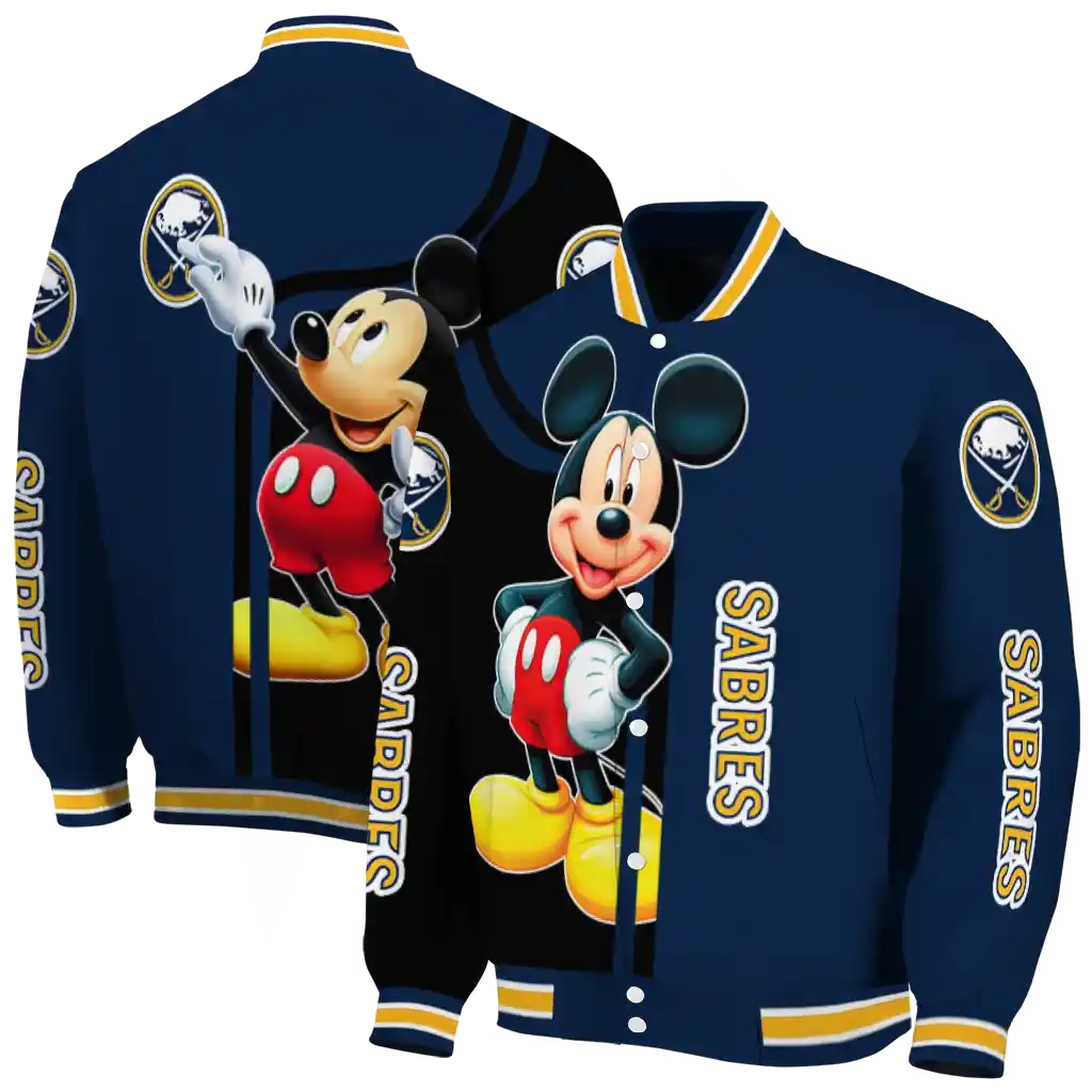 buffalo sabres mickey mouse navy blue varsity jacket fashion forward buffalo sabres mickey mouse navy blue varsity jacket fashion forward