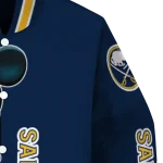 buffalo sabres mickey mouse navy blue varsity jacket best selling