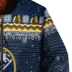buffalo sabres snowy pines navy blue bomber jacket best selling