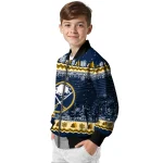 buffalo sabres snowy pines navy blue bomber jacket best selling