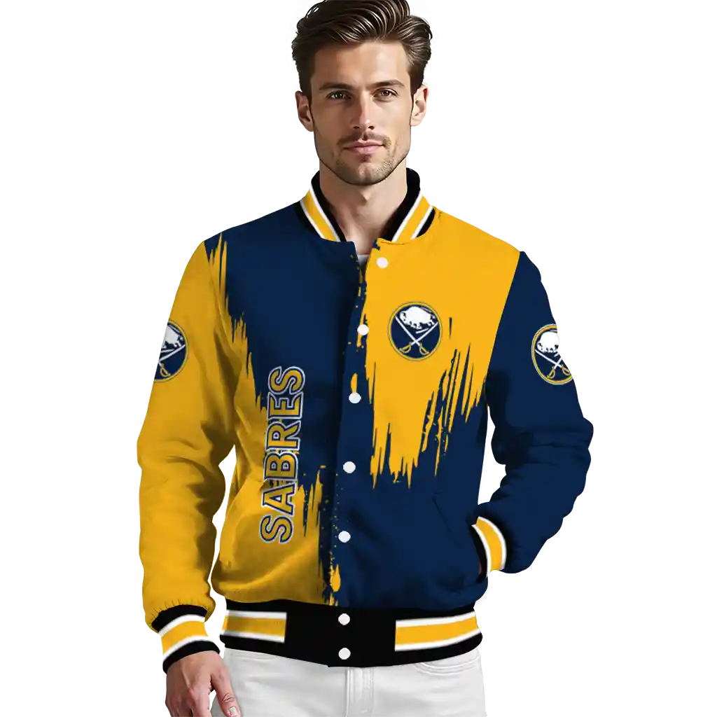 buffalo sabres urban mark navy blue varsity jacket high quality buffalo sabres urban mark navy blue varsity jacket high quality