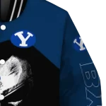 byu cougars edgy mask blue black varsity jacket best selling