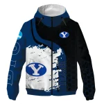 byu cougars grid streak blue black windbreaker jacket best selling