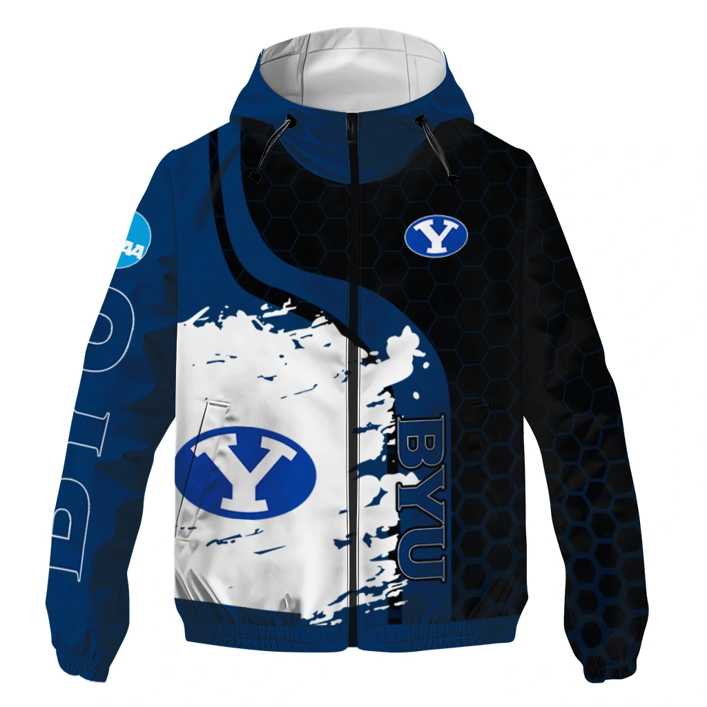 byu cougars grid streak blue black windbreaker jacket best selling byu cougars grid streak blue black windbreaker jacket best selling