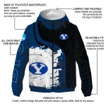 byu cougars grid streak blue black windbreaker jacket best selling