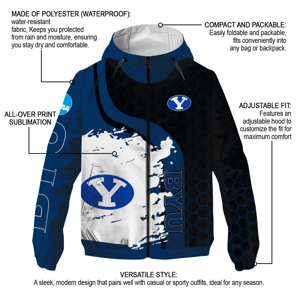 byu cougars grid streak blue black windbreaker jacket new arrival byu cougars grid streak blue black windbreaker jacket new arrival
